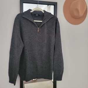 J crew mens lambswool half zip pullover